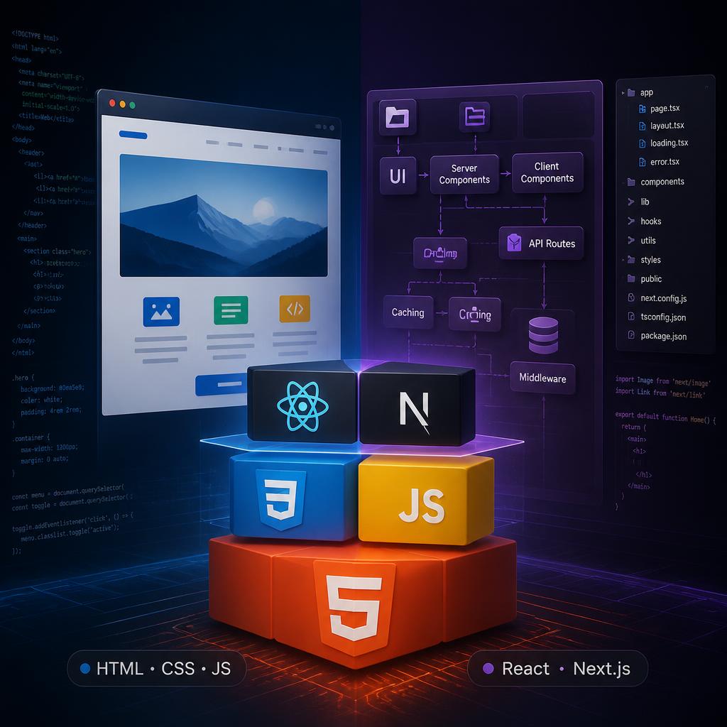 HTML, CSS, JavaScript atau Next.js? Kenapa Framework Modern Bukan Selalu Pilihan Terbaik